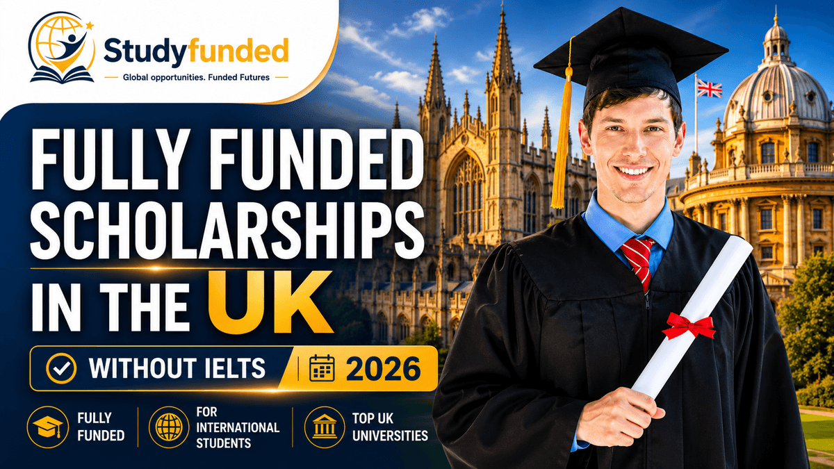 Graduate student celebrating a fully funded scholarships in the UK without IELTS in 2026