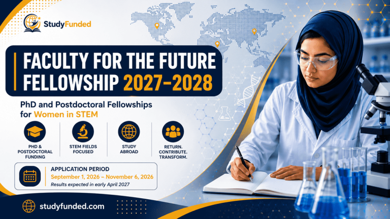 Faculty for the Future Fellowship 2027 for women in STEM