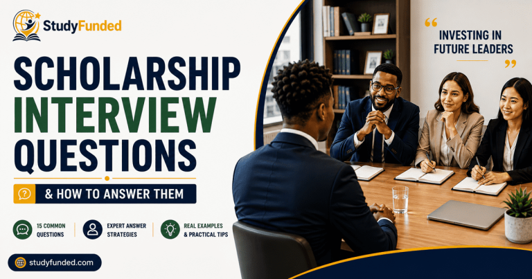 Scholarship interview questions and how to answer them