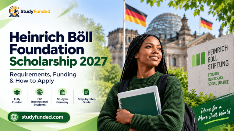 Heinrich Böll Foundation Scholarship 2027 for international students in Germany